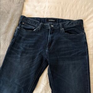 Express Men's Dark Blue Slim Jeans